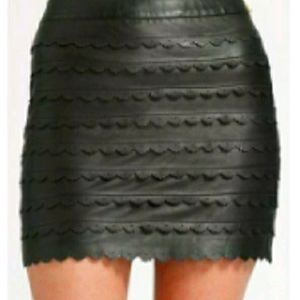 Antropologie Leifsdottir mini Leather skirt